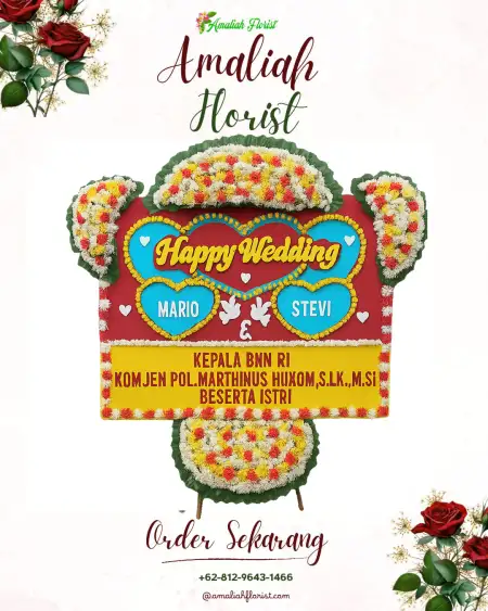 Papan Bunga Pernikahan Leuwidamar